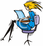 woman on laptop